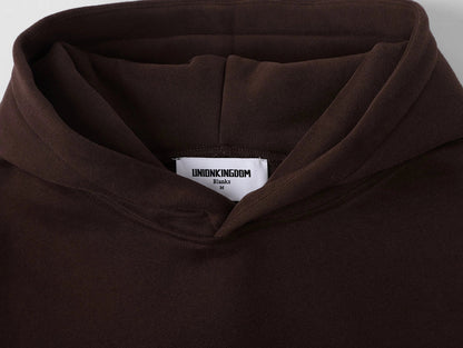 360 GSM CROPPED FIT 'BROWN' HOODIE