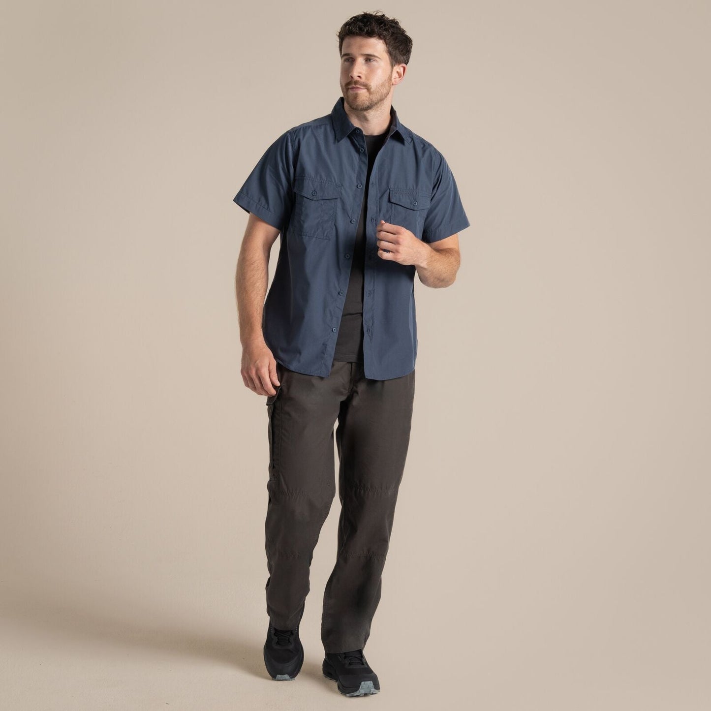 Craghoppers Mens Kiwi Sun Protection Short Sleeve Shirt