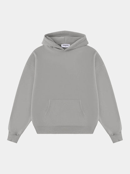 360 GSM CROPPED FIT 'SILVER GRAY' HOODIE