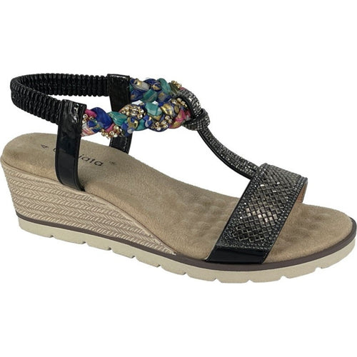 Cipriata Womens Gilda Halter Back Sandals - Black - 5 UK