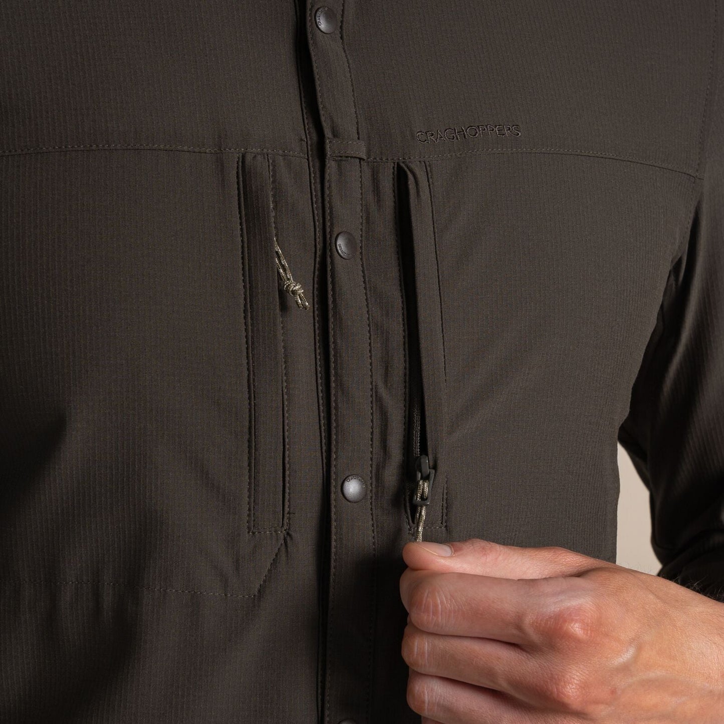 Craghoppers Mens NosiLife Pro V UPF Long Sleeve Shirt