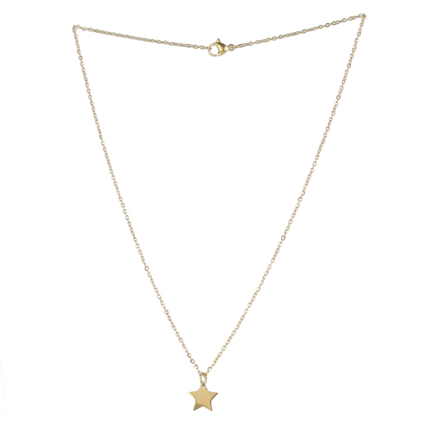 Simple Star Pendant Necklace (Gold Plated)
