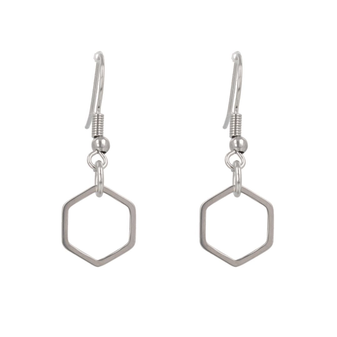 Small Hexagon Earrings