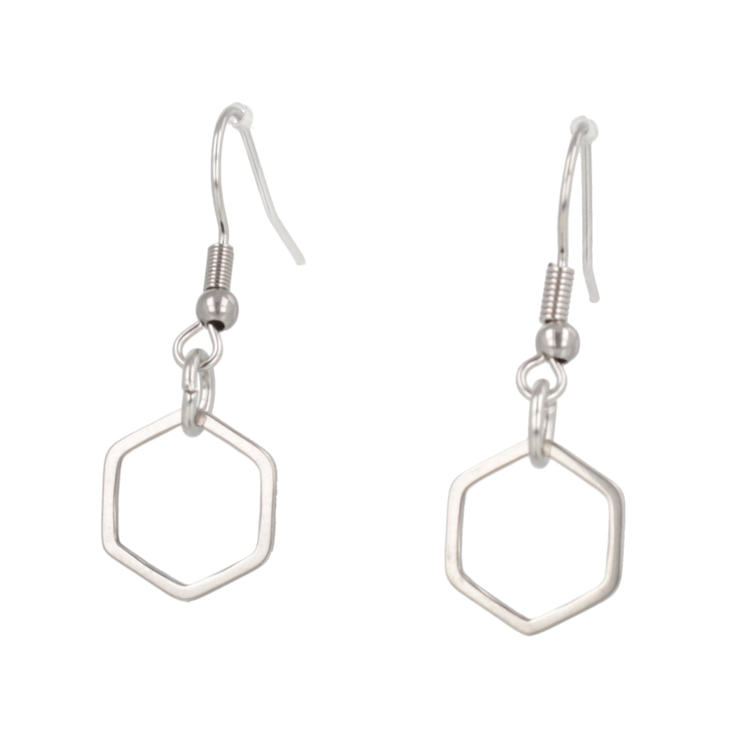 Small Hexagon Earrings