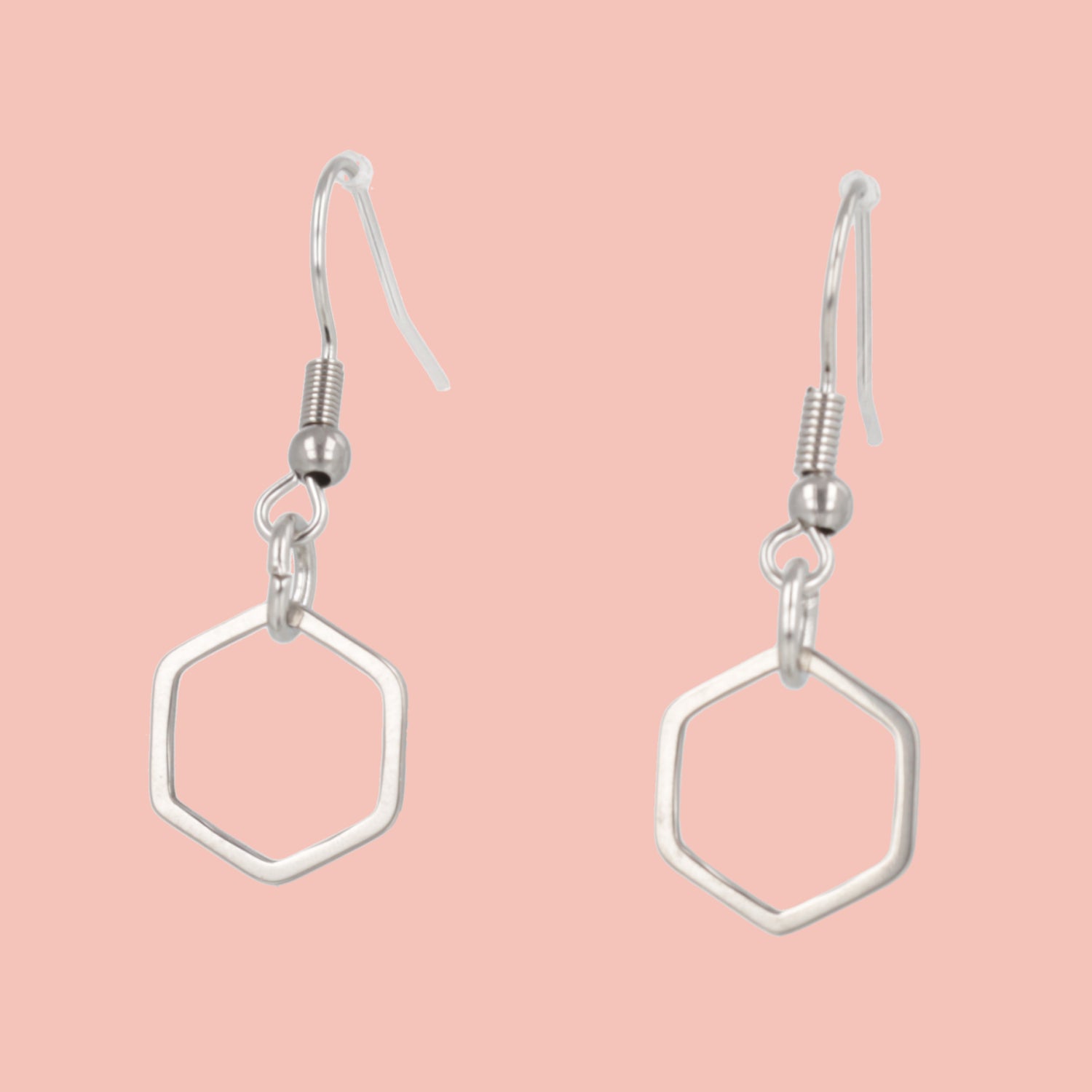 Small Hexagon Earrings