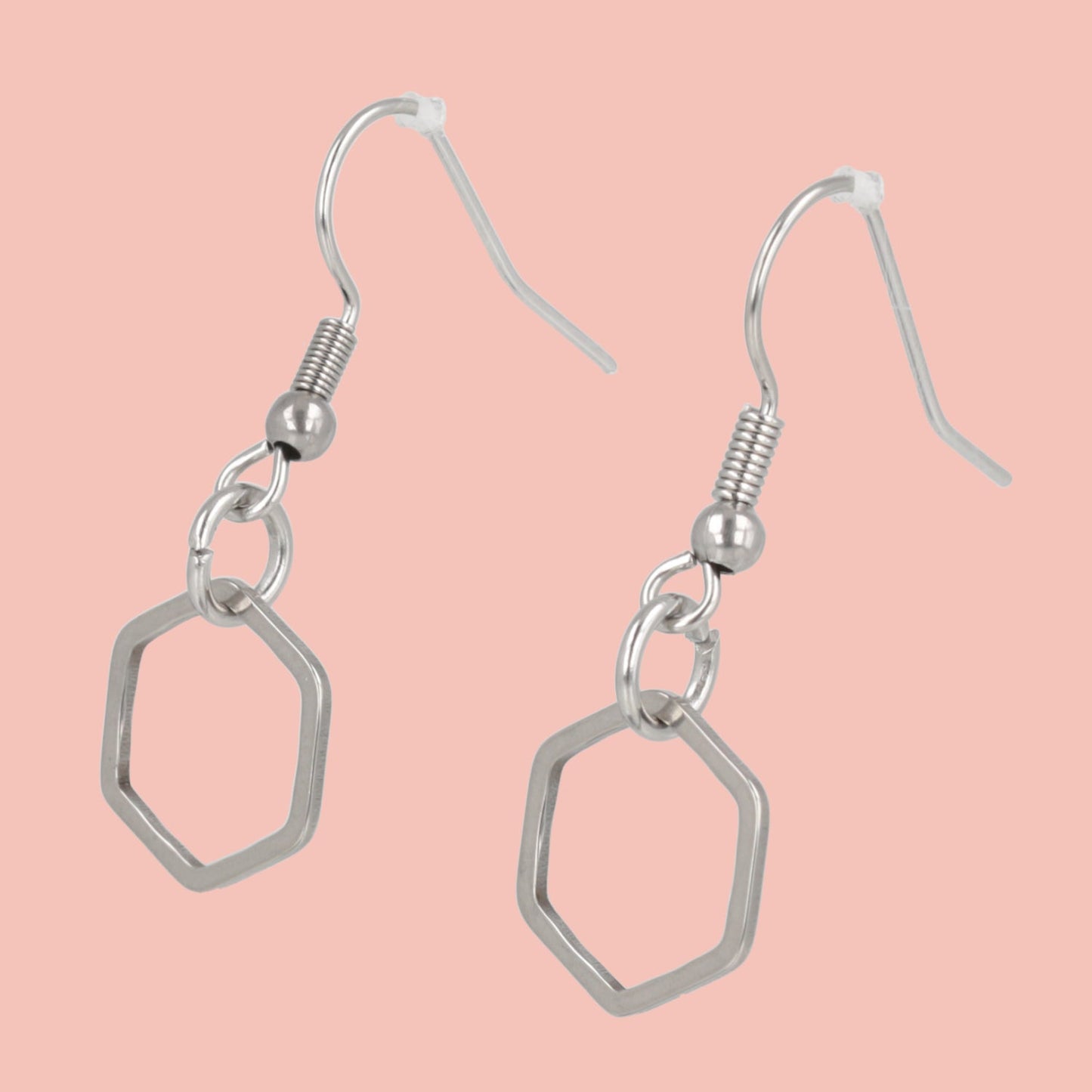 Small Hexagon Earrings