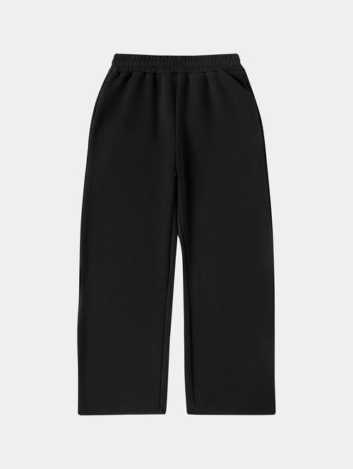 500 GSM LOOSE FIT WIDE LEG 'BLACK' SWEATPANTS