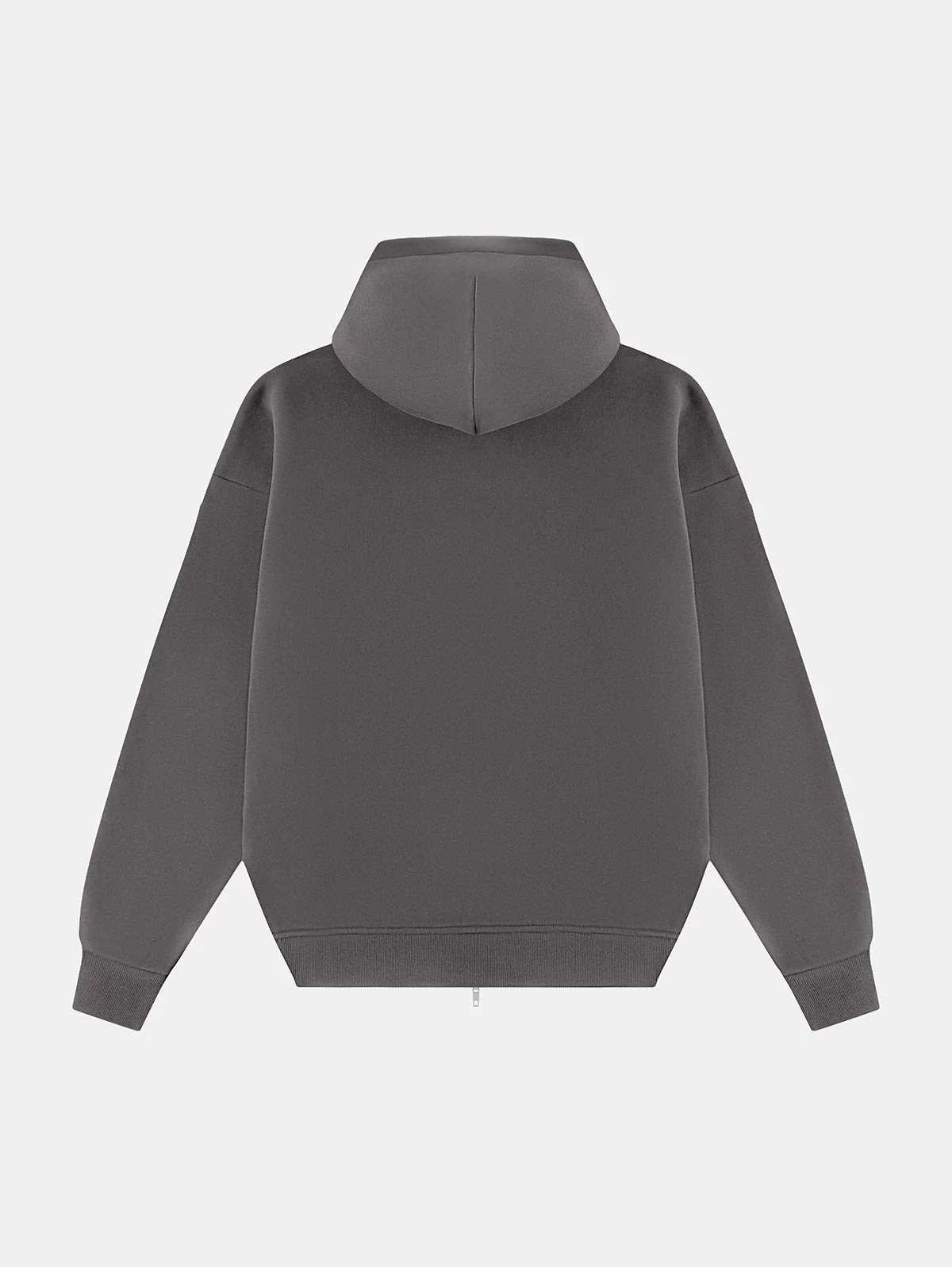360 GSM CROPPED FIT 'FOG GRAY' ZIP-UP HOODIE