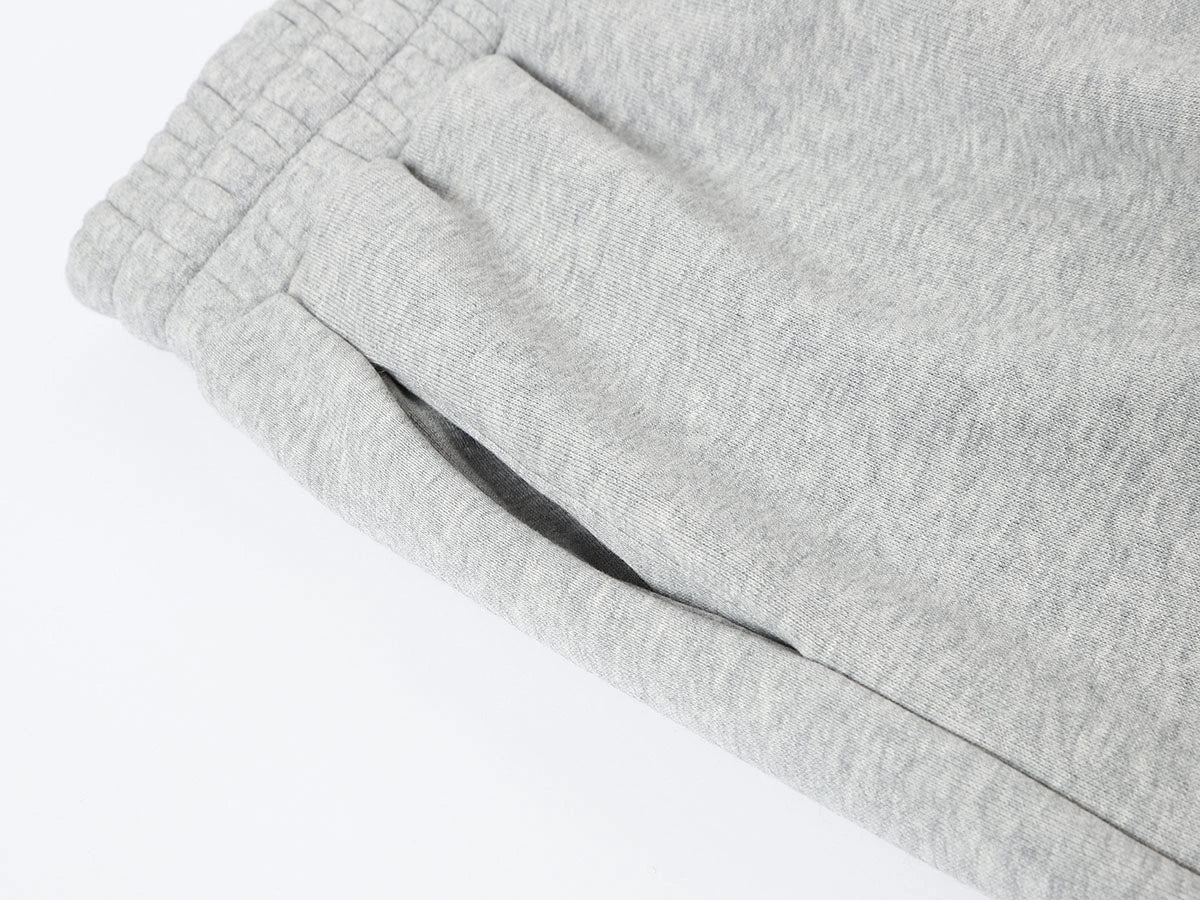 500 GSM LOOSE FIT WIDE LEG 'FLOWER GRAY' SWEATPANTS