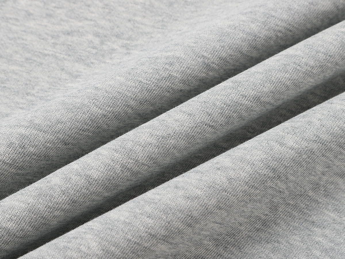 500 GSM BOXY CROPPED 'FLOWER GRAY' HOODIE