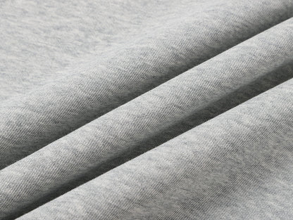 500 GSM BOXY CROPPED 'FLOWER GRAY' HOODIE