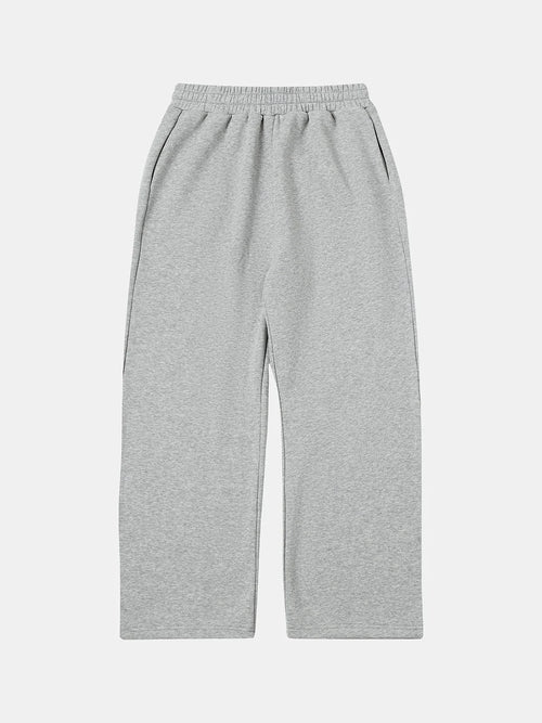 500 GSM LOOSE FIT WIDE LEG 'FLOWER GRAY' SWEATPANTS