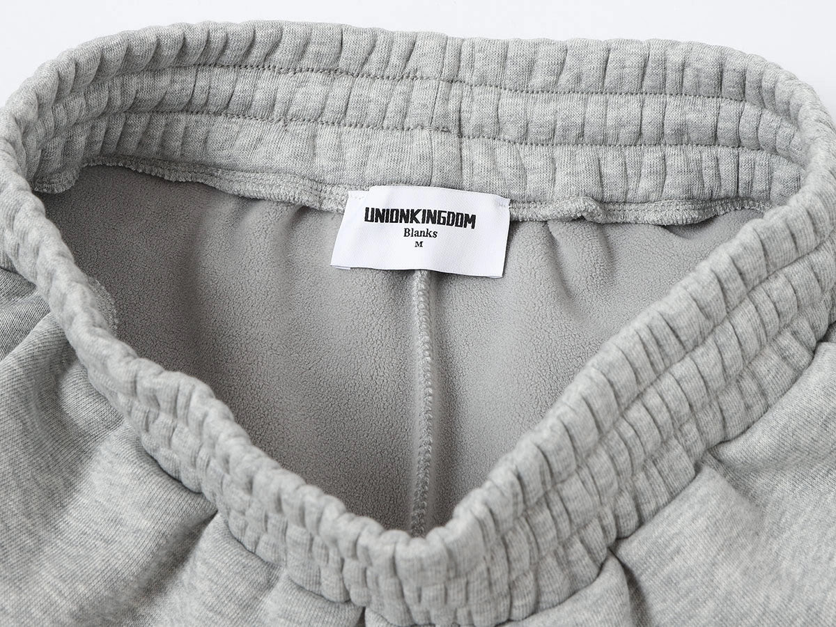 500 GSM LOOSE FIT WIDE LEG 'FLOWER GRAY' SWEATPANTS