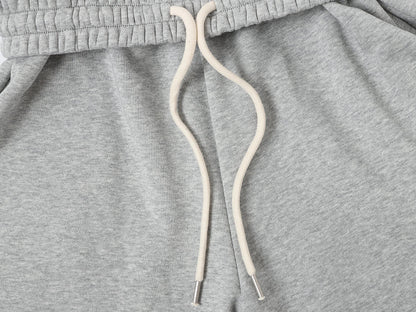 500 GSM LOOSE FIT WIDE LEG 'FLOWER GRAY' SWEATPANTS