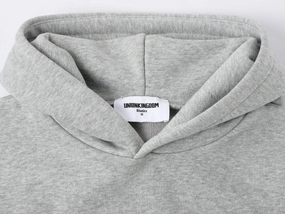 500 GSM BOXY CROPPED 'FLOWER GRAY' HOODIE